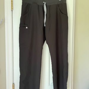 Women’s black scrub pants, as new